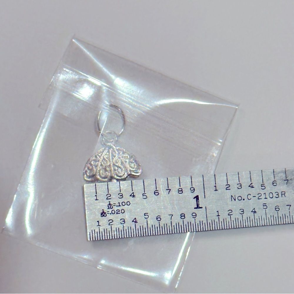 Umbrella Necklace Silver Tone Pendant Charm - Picture 5 of 6